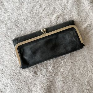 HOBO Wallet - Rachel, Black with Brushed Gold Hardware